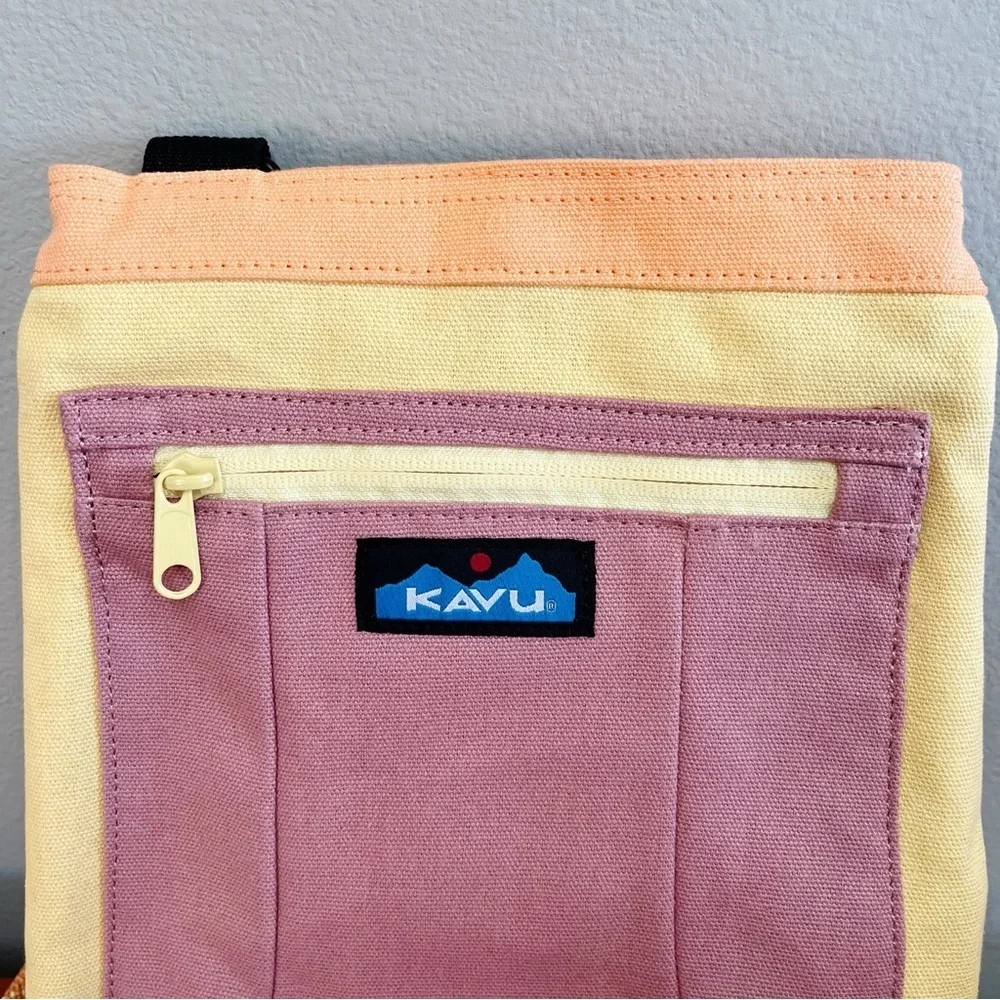 KAVU NWT Keepalong Rope Crossbody Bag Sweet Sorbet Pastel Pockets Adjustable